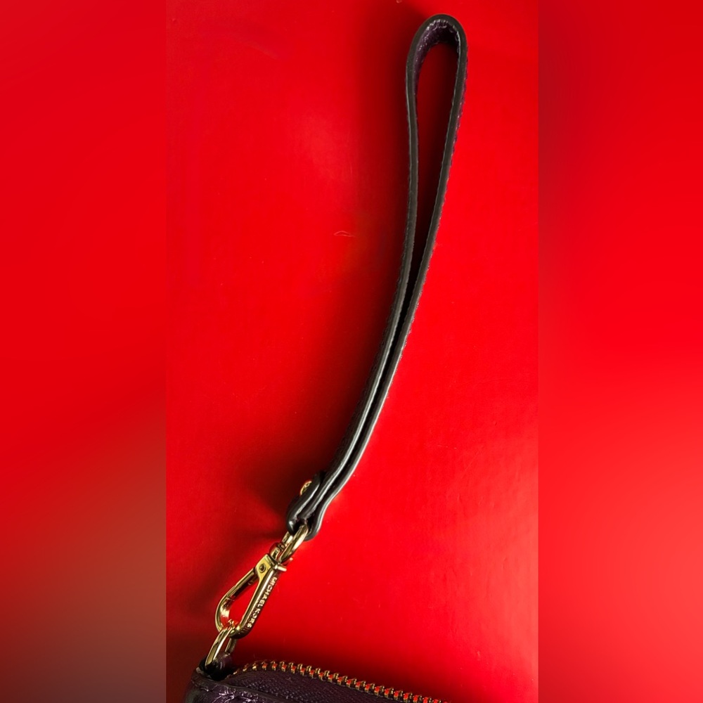MICHAEL KORS Wallet,Michael Kors Purple Pebbled Leather Zip Wristlet - Picture 8 of 8